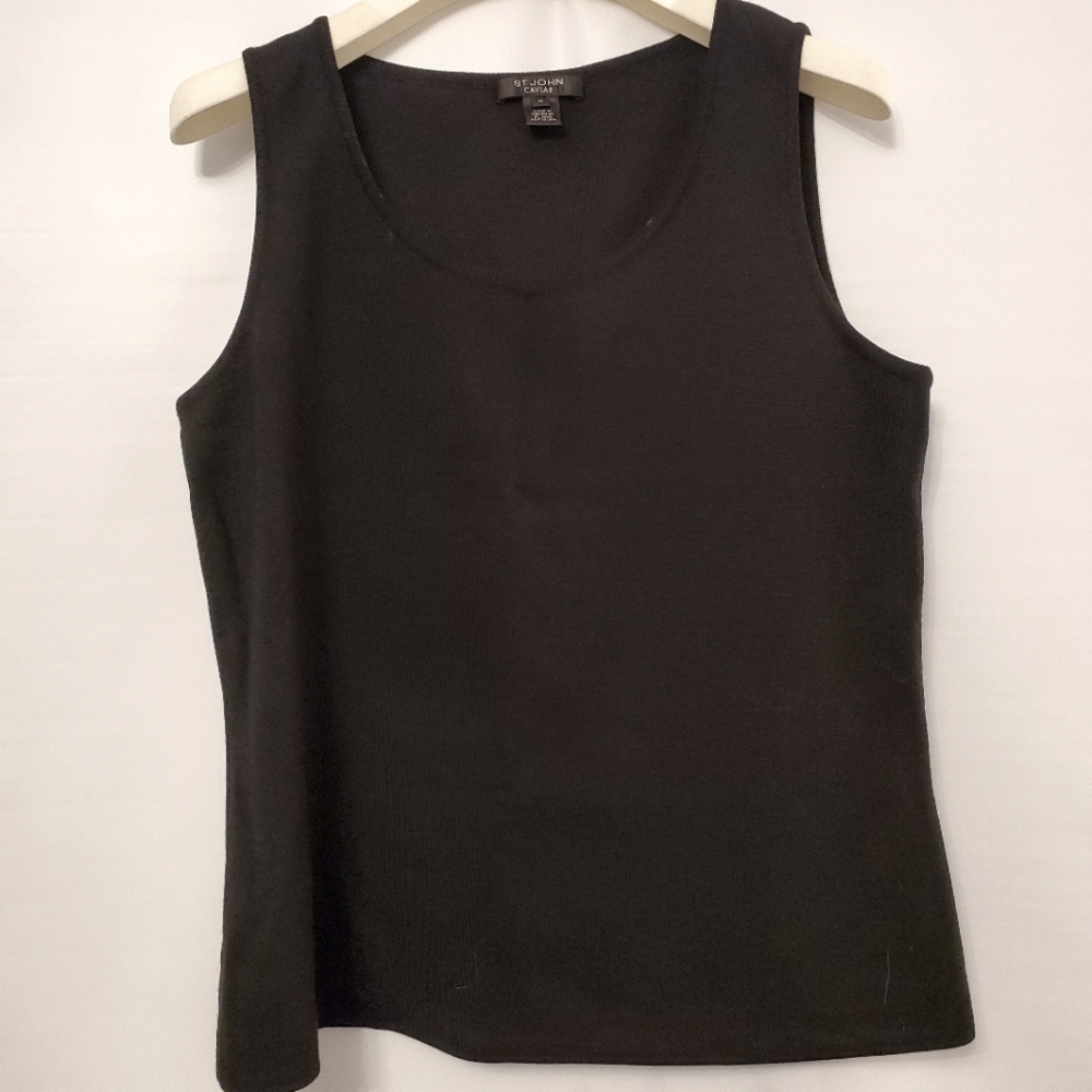 St John Knits sleeveless top in black